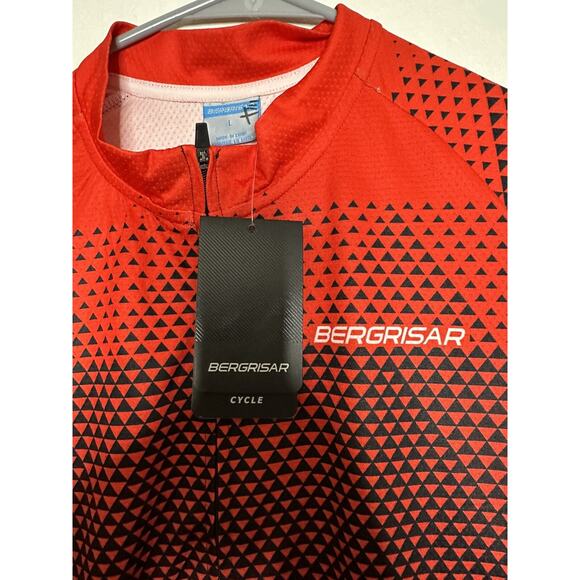 NWT BERGRISAR Men's Cycling Jerseys Short Sleeves Bike Shirt Sz Large - Picture 3 of 12